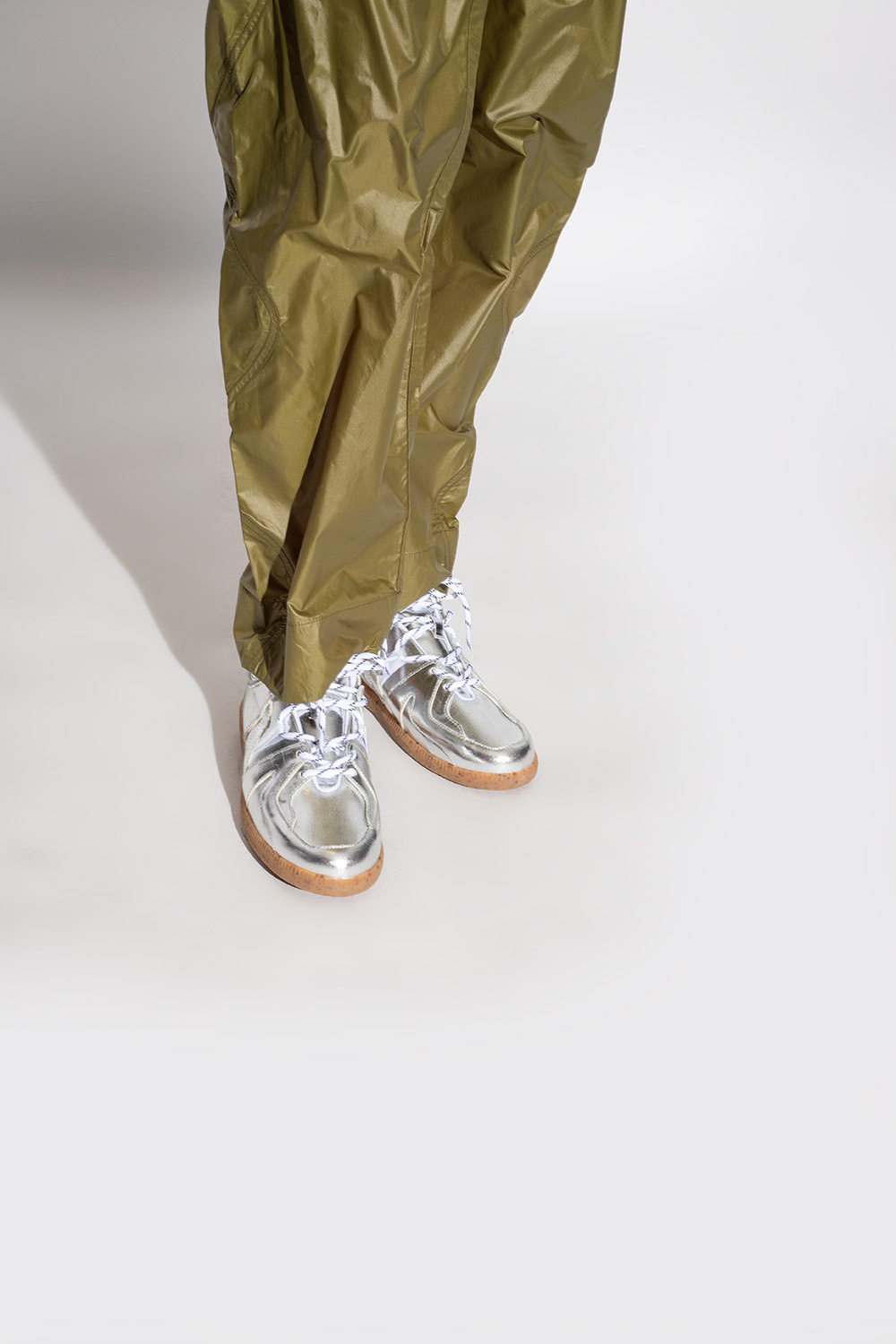 Silver Sneakers with logo Ganni - SchaferandweinerShops KR